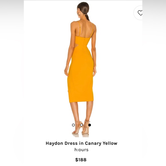 H:ours Haydon Dress in Canary Yellow size XS - Picture 3 of 8